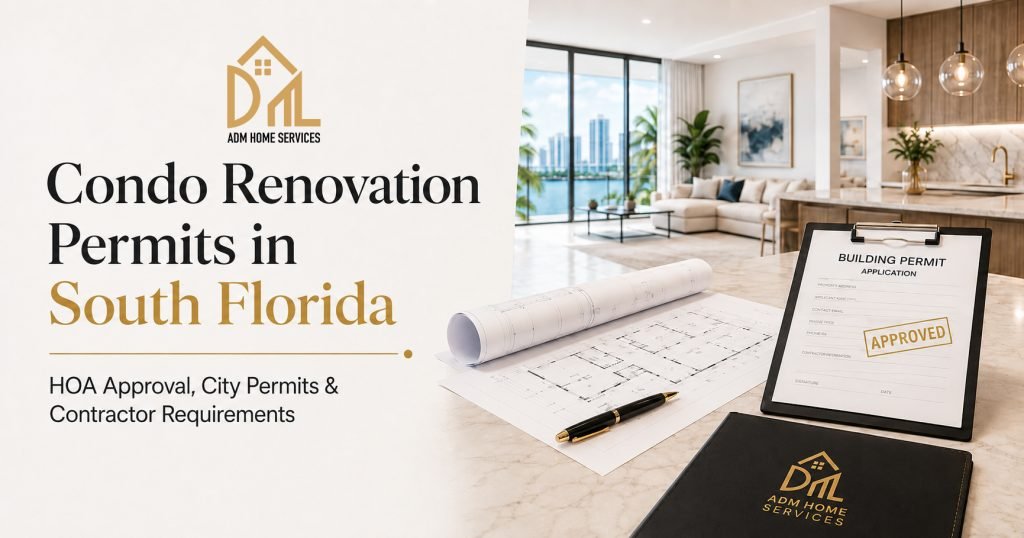 Condo renovation permits information display - ADM home services