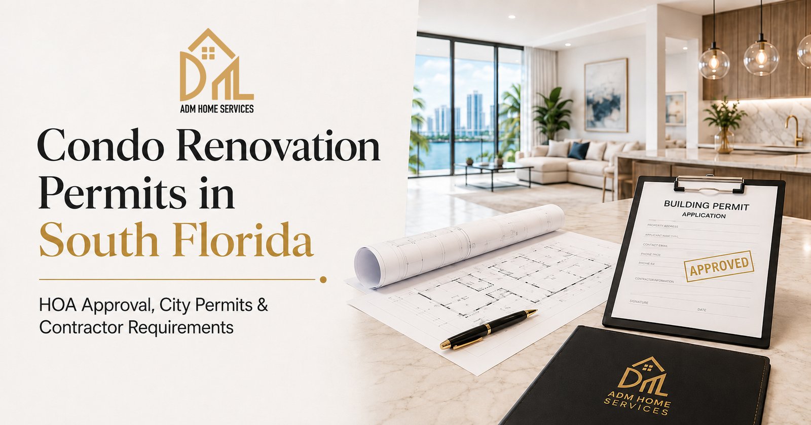 Condo renovation permits information display - ADM home services